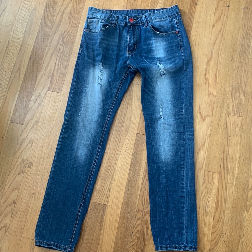 Fashion style Chinese designed jeans size 32 slim fit